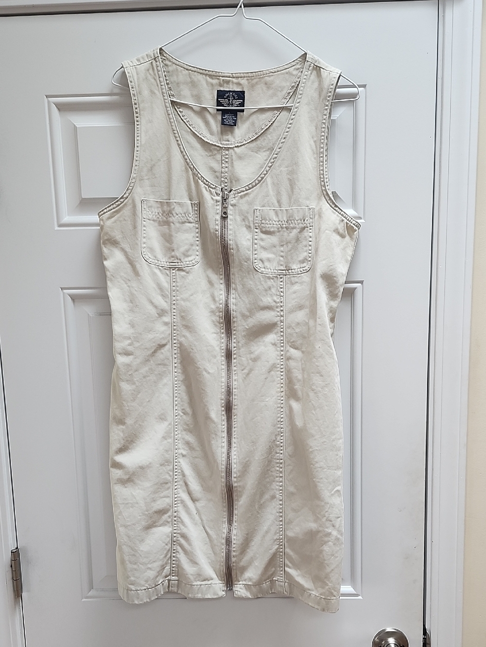 Dress. Zip Up. Sleeveless Vest Dress